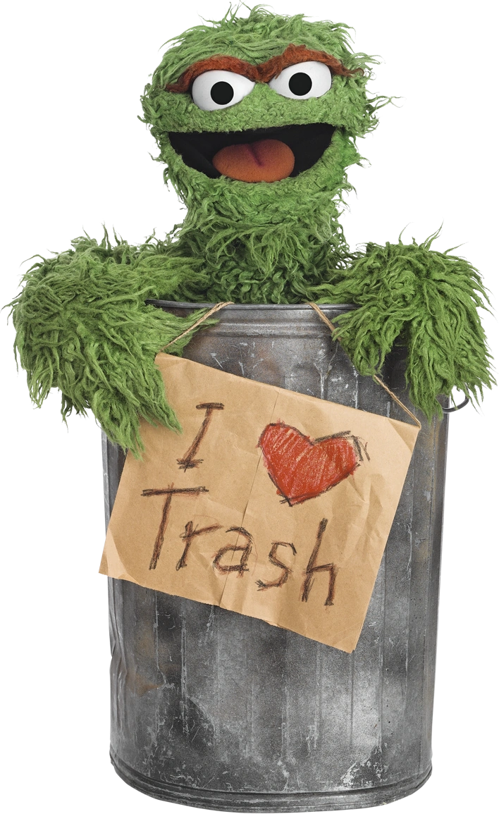 A picture of the sesame street character oscar the grouch.
